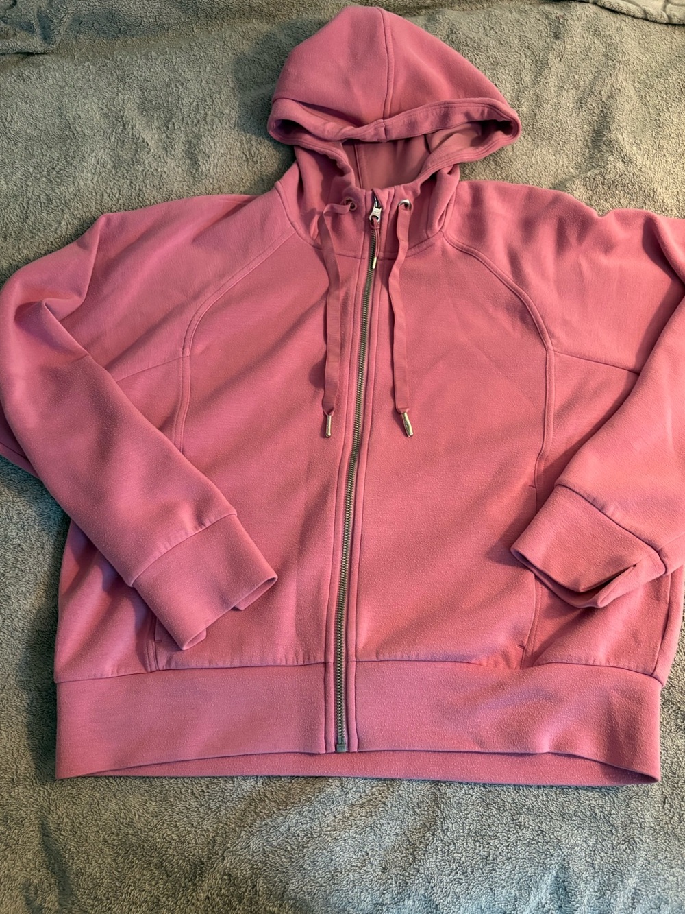 SPANX Women’s Full Front Zip Hoodie Medium Purple Soft Comfort